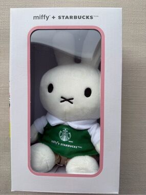 Starbucks Miffy Plush Bunny in White and Green